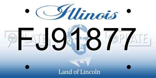 FJ91877 Illinois License Plate