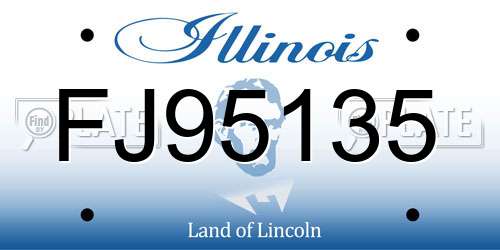 FJ95135 Illinois License Plate
