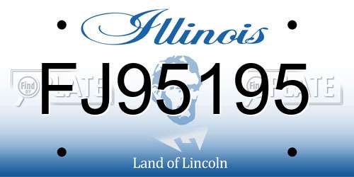 FJ95195 Illinois License Plate