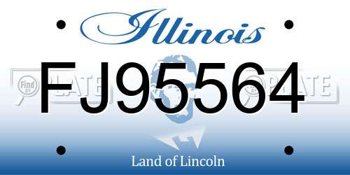 FJ95564 Illinois License Plate