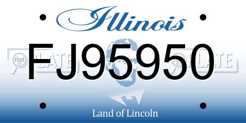 FJ95950 Illinois License Plate