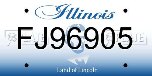 FJ96905 Illinois License Plate