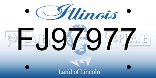 FJ97977 Illinois License Plate