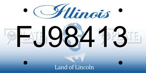 FJ98413 Illinois License Plate