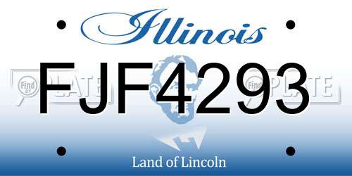 FJF4293 Illinois License Plate
