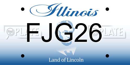 FJG26 Illinois License Plate