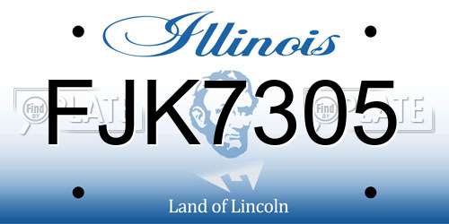 FJK7305 Illinois License Plate