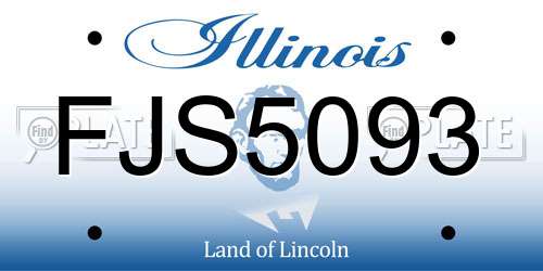 FJS5093 Illinois License Plate