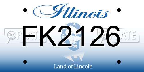 FK2126 Illinois License Plate