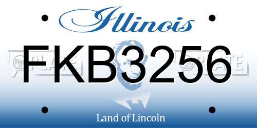 FKB3256 Illinois License Plate