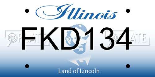 FKD134 Illinois License Plate
