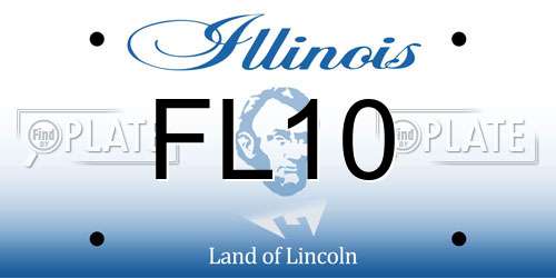 FL10 Illinois License Plate