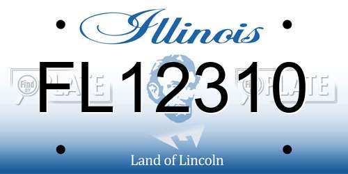 FL12310 Illinois License Plate