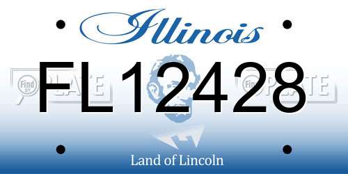 FL12428 Illinois License Plate