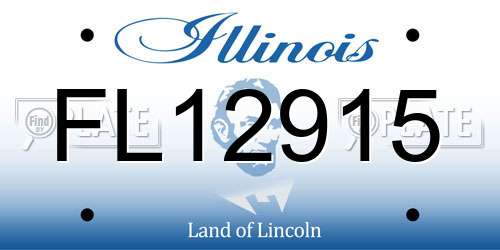 FL12915 Illinois License Plate