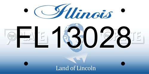 FL13028 Illinois License Plate
