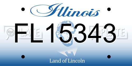 FL15343 Illinois License Plate