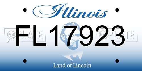 FL17923 Illinois License Plate
