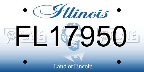 FL17950 Illinois License Plate