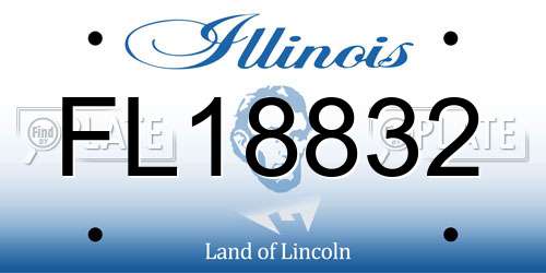 FL18832 Illinois License Plate