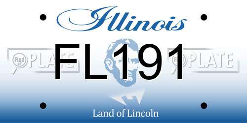 FL191 Illinois License Plate