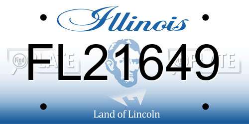 FL21649 Illinois License Plate