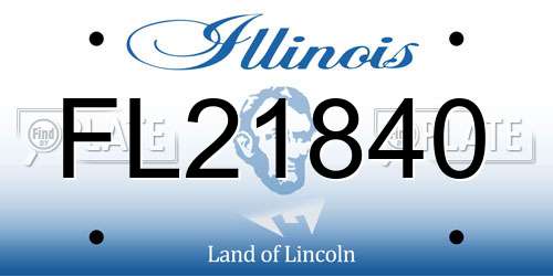FL21840 Illinois License Plate