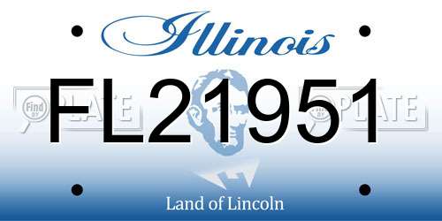 FL21951 Illinois License Plate