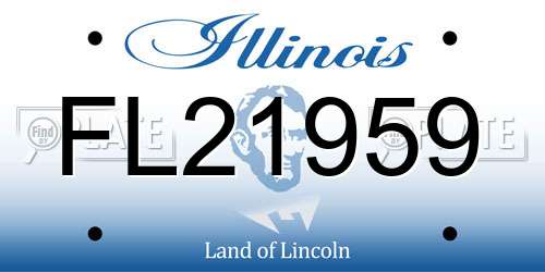 FL21959 Illinois License Plate