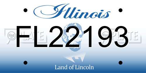 FL22193 Illinois License Plate