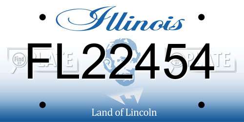 FL22454 Illinois License Plate