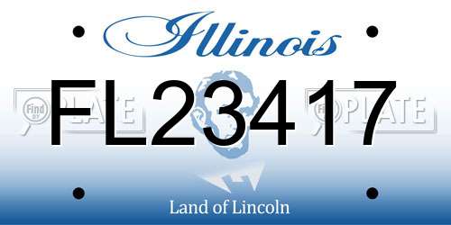 FL23417 Illinois License Plate
