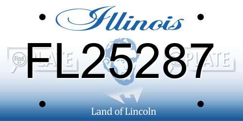 FL25287 Illinois License Plate