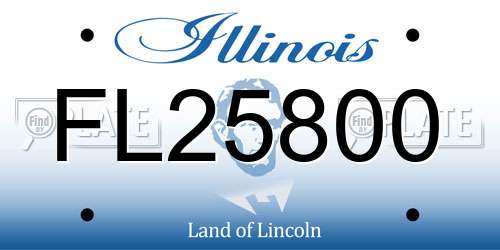 FL25800 Illinois License Plate