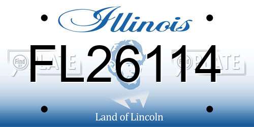 FL26114 Illinois License Plate