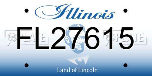 FL27615 Illinois License Plate
