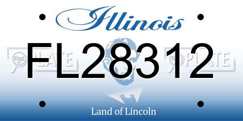 FL28312 Illinois License Plate