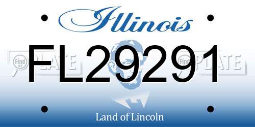 FL29291 Illinois License Plate