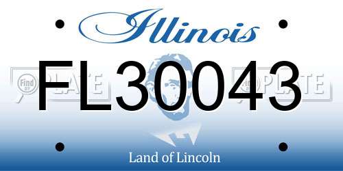 FL30043 Illinois License Plate