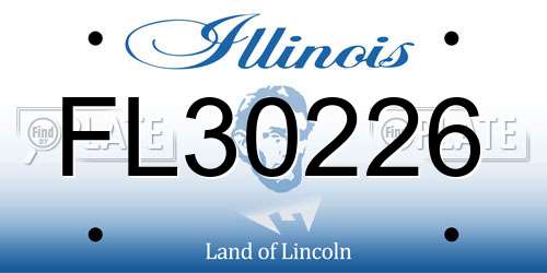 FL30226 Illinois License Plate