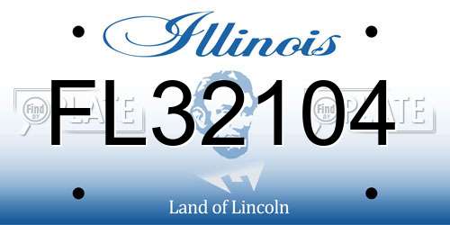 FL32104 Illinois License Plate
