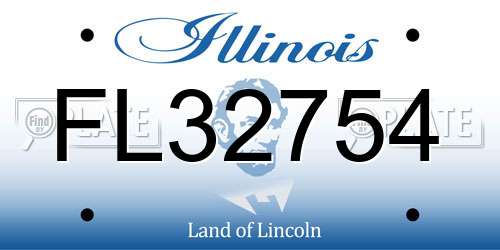 FL32754 Illinois License Plate