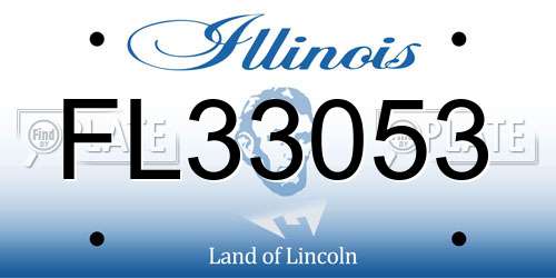 FL33053 Illinois License Plate