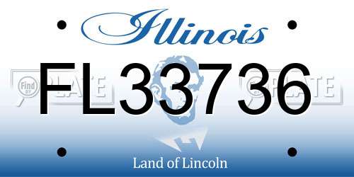 FL33736 Illinois License Plate