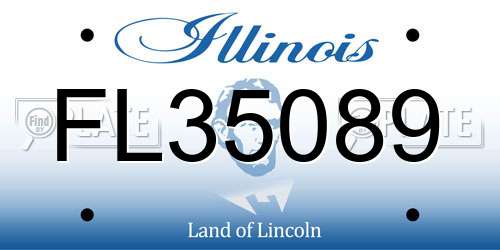 FL35089 Illinois License Plate