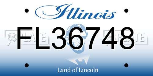 FL36748 Illinois License Plate