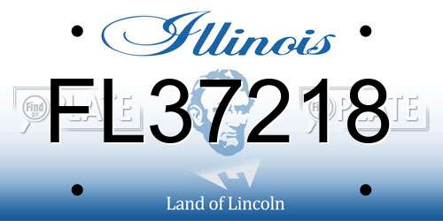 FL37218 Illinois License Plate