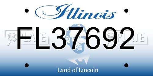 FL37692 Illinois License Plate