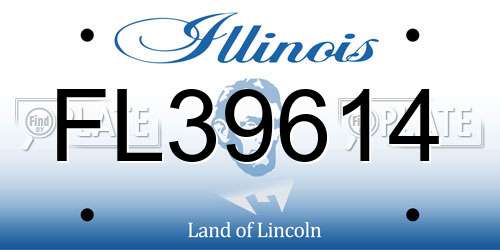 FL39614 Illinois License Plate