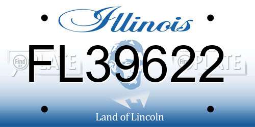 FL39622 Illinois License Plate